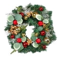 thumbnail image 2 of Guirnalda de Navidad artificial Decoración de guirnaldas Adornos colgantes de pared Decoración de bolas , para jardín al aire libre Macarena Corona de invierno, 2 of 4