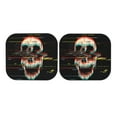 thumbnail image 7 of Kll Glitch Screaming Skull Windshield Sun Shade 2-Piece Foldable Car Front Window Sunshade For Most Sedans Suv Truck- Small, 7 of 7