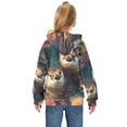 thumbnail image 4 of DIXRUYEE Youth Hoodie Pullover Sweatshirt Impressionist Otter Reverie Printed, 4 of 9