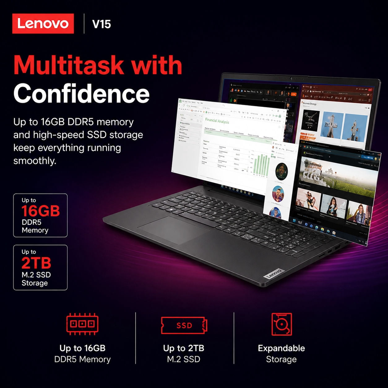 Lenovo 2026 New Business Laptop, Powerful Intel Quad-Core
