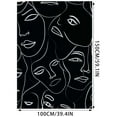 thumbnail image 3 of Hearth & Gear Black Faces Blanket Flannel All Season Lightweight Living Room/Bedroom Warming Blanket 70x100cm/100x150cm Soft Throws And Blankets for Sofa Largest Blanket in The World Heated Throw, 3 of 7