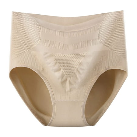 

HEVIRGO Women Briefs Cozy Soft Breathable Anti-pilling Intimacy Solid Color High Waist Anti-septic Moixture-wicking Women Underpants for Everyday Wear