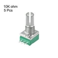 thumbnail image 2 of Uxcell 10K Ohm Variable Resistors Single Rotary Carbon Film Taper Potentiometer, 5pack, 2 of 5