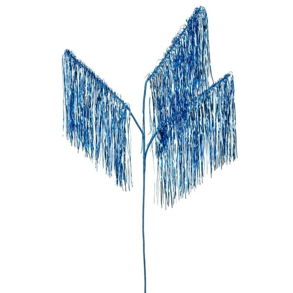 36" Blue Tinsel Icicle 3-Tip Spray 3Pk