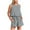 Gray., variant on Women's 2 Piece Loose Outfits,Tank Top Shorts Set,Solid Color Sleeveless Crew Neck Top Leisure Daily Wear Outfit Set