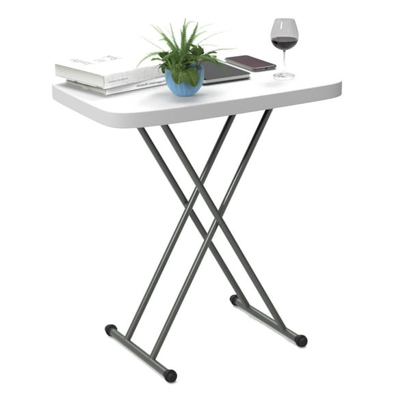 ChicHomey ​​Adjustable Folding Table with 8 Height Settings-30.3x19.68in Large Desktop,Space-Saving for Indoor/Outdoor Use​