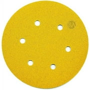 Benchmark Abrasives 6" Premium Aluminum Oxide Stearated Gold 6 Holes Hook and Loop Discs for Sanding of Metals Non-Ferrous Metals Wood Plastic Fiberglass (Pack of 50) - 400 Grit