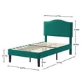 thumbnail image 6 of VECELO 3-Piece Green Bedroom Set with Twin Upholstered Bed Frame and 2 Nightstands, 6 of 9
