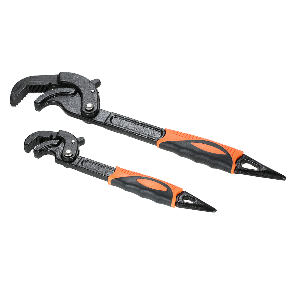 Homtone 2PCS Adjustable Spanner Multi-Function Wrench Heavy Duty Quick Torque Wrench Water Pipe and Nut Wrench Kit Water Pipe Tool