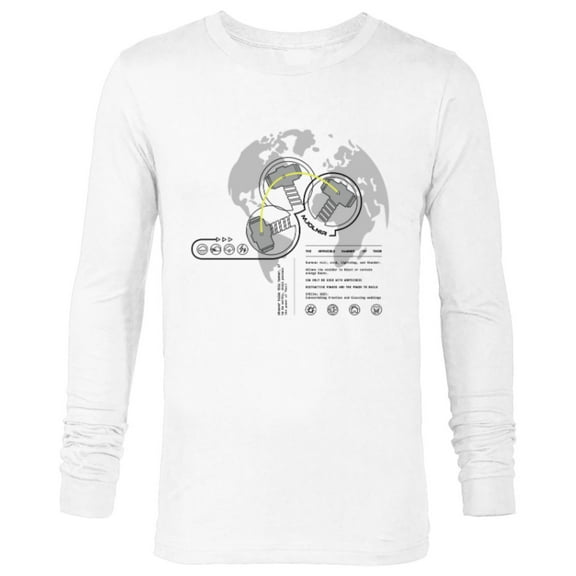 Marvel Avengers Thor Hammer Secrets of Mjolnir Data Readout - Long Sleeve T-Shirt for Men - Customized-White