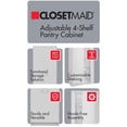 thumbnail image 2 of ClosetMaid Pantry Cabinet Cupboard with 2 Doors, Adjustable Shelves for Kitchen, White, 2 of 6