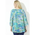thumbnail image 2 of Catherines Women's Plus Size Sequin Trim Gauze Peasant Blouse, 2 of 5