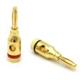 thumbnail image 3 of 4 unidades de conector de audio chapado en oro, conector de tipo de tornillo abierto para altavoz de cine en casa, placas de pared, 11 Feliz Sencillez, 3 of 5
