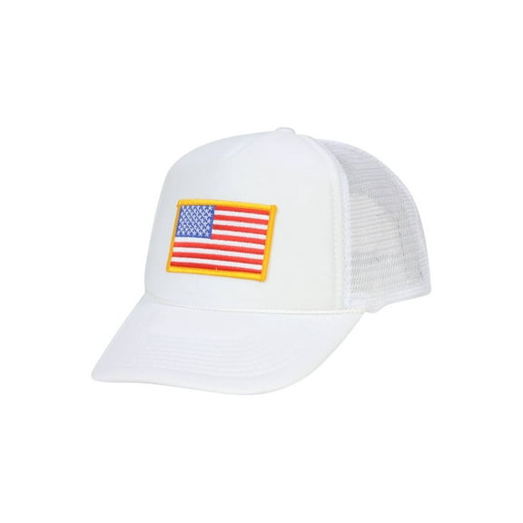 White USA Twill Mesh Cap