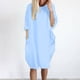 thumbnail image 4 of Qucoqpe - Vestidos de talla grande para mujer, informales, holgados, con bolsillos, manga 1/2, elásticos, tallas grandes, maxivestido largo, tallas S-5XL en liquidación, 4 of 5