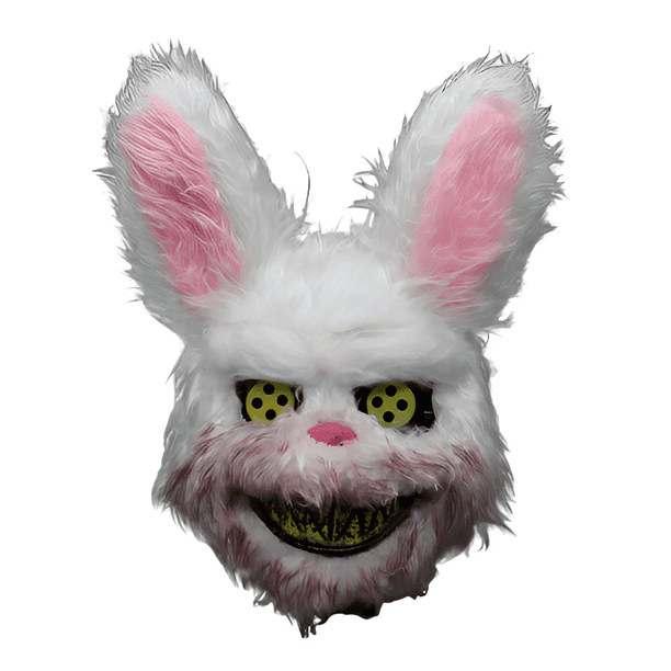 Xtellar Máscara de terror con forma de conejo sangriento para Halloween, diseño de oso de peluche, cosplay