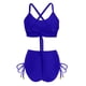 thumbnail image 4 of Trajes de baño de una pieza para mujer Conjuntos de bikini de cintura alta para mujer Trajes de baño con cordón Traje de baño cruzado con lazo en la espalda Traje de baño para mujer, 4 of 5