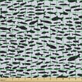 thumbnail image 2 of Ambesonne Nautical Fabric by the Yard Upholstery, Monochrome Fishes Pattern, 5 Yards, Charcoal Grey Off White, 2 of 5