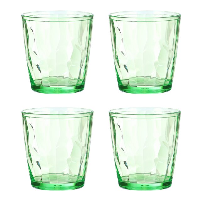 Unique Bargains Verres à Boire en Acrylique 7 Oz, Lot de 4 Gobelets Réutilisables en Plastique pour la Maison et l'Extérieur, Vert