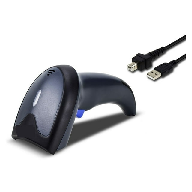 Paxilo Lecteur de Codes-Barres Filaire 2D 1D Codes COMS Numérisation Manuelle Noir