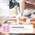 thumbnail image 4 of AURARMLET 8Ud De Cupcake De Silicona Rosa Con 8 Tazas Cuadradas Para Hornear En Cocina, 4 of 8