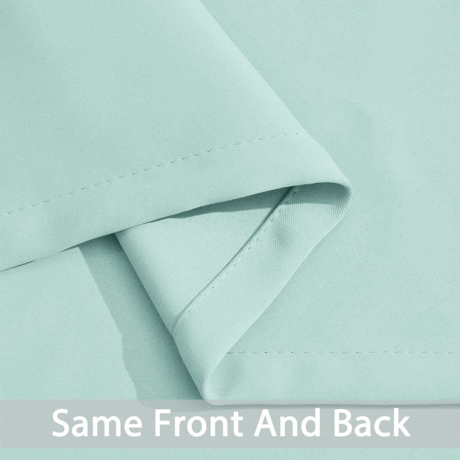 Room Darkening Grommet Window Drapes Thermal Insulated Light Blocking Blackout Curtains For Bedroom(aqua 38wx63l 2 Panels)