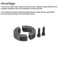 thumbnail image 4 of Uxcell Shaft Collar 1.18 Inch Bore Double Split Carbon Steel Clamping Collar Shaft Collars with Set Screw Black, 4 of 4