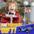 thumbnail image 6 of 2-in-1 Kids Scooter for Ages 3-12, 3 Wheel Lean to Steer Scooter with LED Light-Up Wheels, Adjustable Handlebar, Foldable & Detachable for Boys & Girls,Blue, 6 of 8