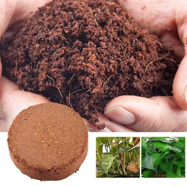 Feltree Coir Fiber Bricks Cultivation Growing Nutrient Dirt Potting Grass Flower Fertilizer
