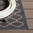 thumbnail image 3 of Safavieh Courtyard Hilbert Geometric Indoor/Outdoor Runner Rug, Anthracite/Beige, 2'3" x 20', 3 of 10