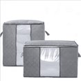 thumbnail image 2 of Bolsa de edredón con cremallera no tejida horizontal y vertical de gran capacidad, bolsa de almacenamiento visual para ropa de hogar, almohadas y edredones, 2 of 5