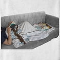 thumbnail image 6 of Cartoon Soft Flannel Fleece Throw Blanket, 2 Owls in Love on a Swing Blossoming Tree Branch Spring Romance, Cozy Plush for Indoor and Outdoor Use, 50" x 60", Pale Pink Pale Blue, by Ambesonne, 6 of 6