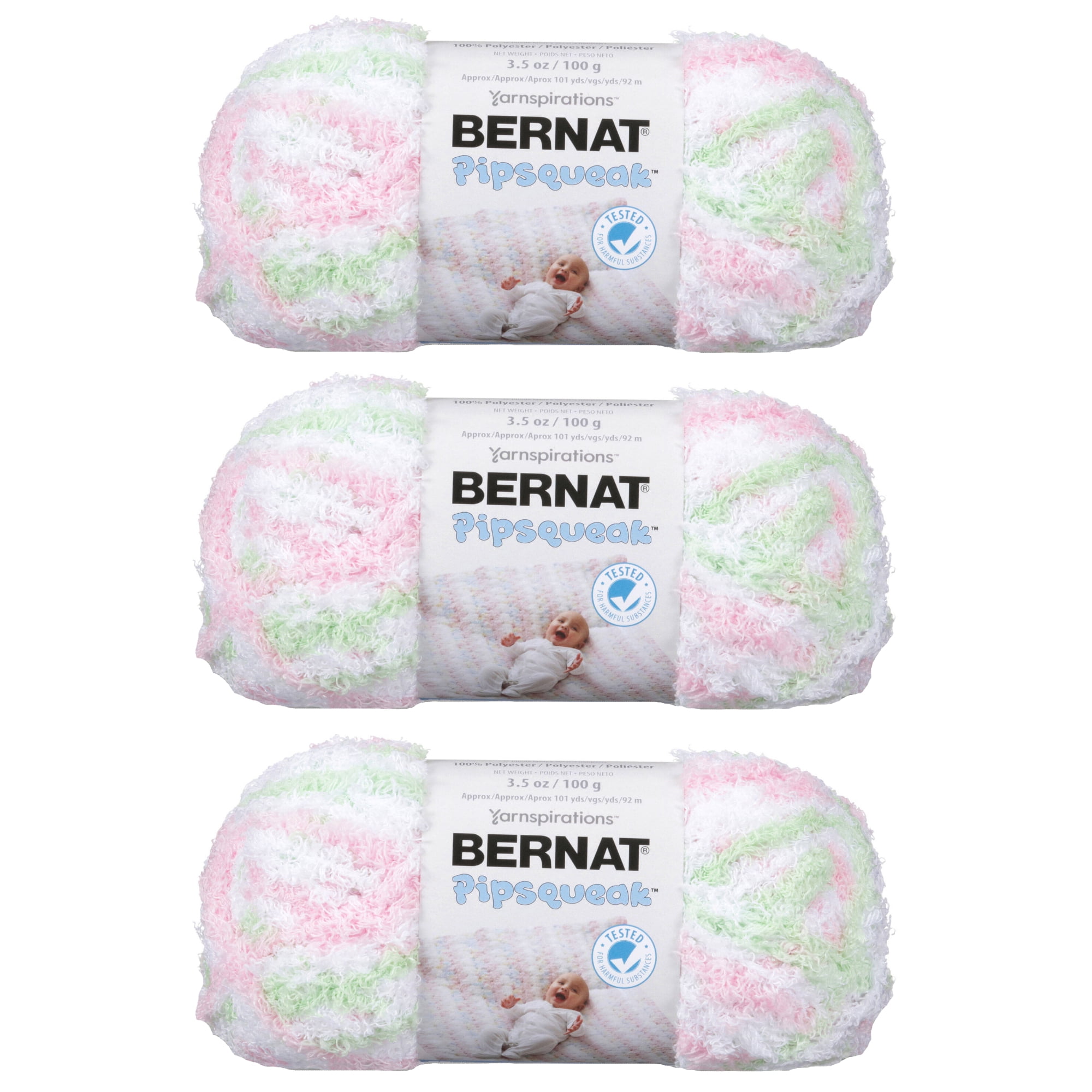 BERNAT PIPSQUEAK YARN (100G/3.5 OZ), Candy Girl - 3 Pack