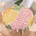thumbnail image 2 of Odenmar Daisy Floral Round Tablecloth 60 Inch, Farmhouse Waterproof Table Cover, Rustic Flower Design for Dining Table, Kitchen, Party Indoor Outdoor, 2 of 6