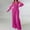 Hot Pink, variant on Zedker Jumpsuits for Women Formal Elegant Long Straight Pants Business Party with Belt PocketsBlack Plus L