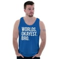 thumbnail image 4 of Worlds Okayest Bro Sibling Brother Tank Top Sleeveless Tee Men Brisco Brands S, 4 of 5