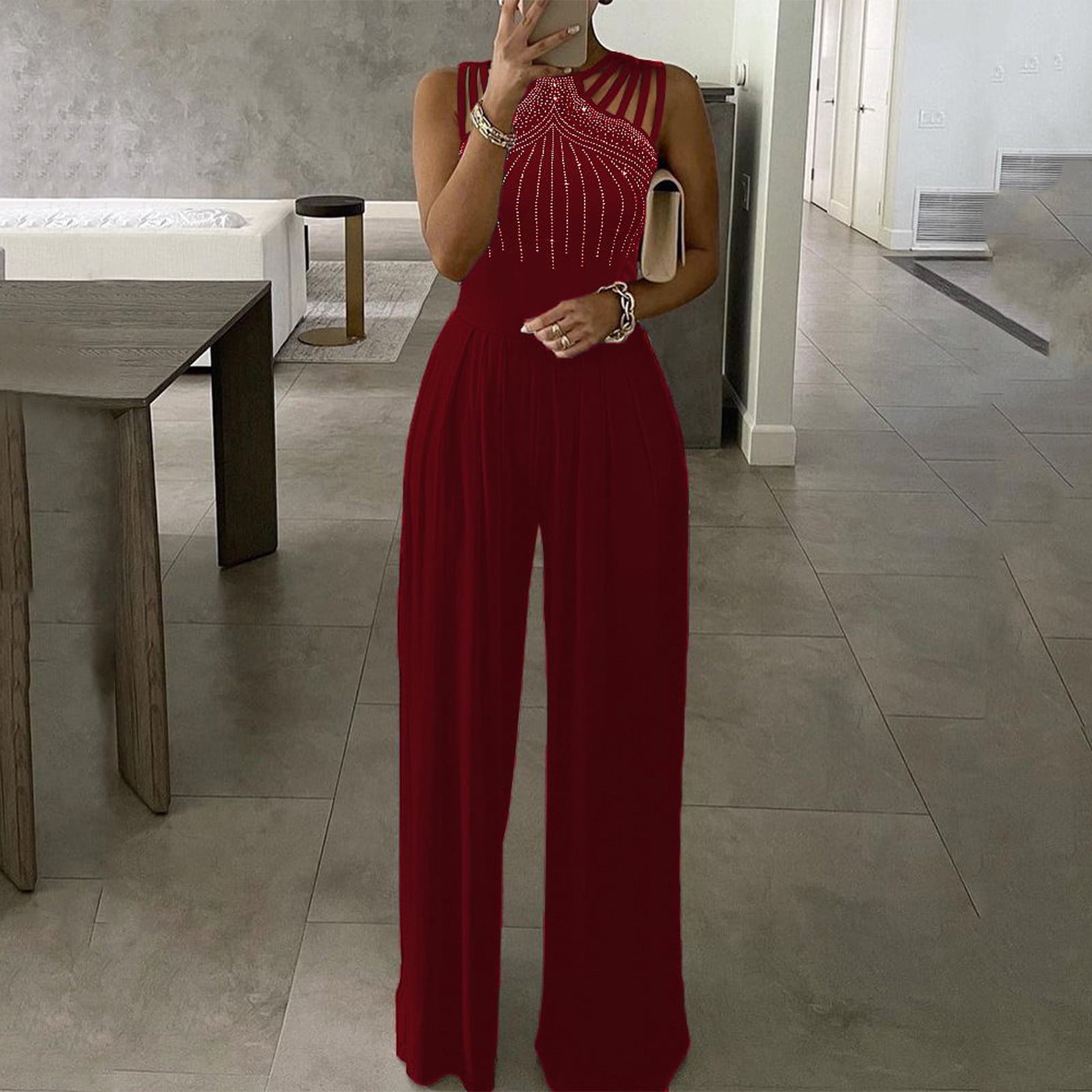 Jumpsuits for Women with Train Brunch Outfits Women Summer Long