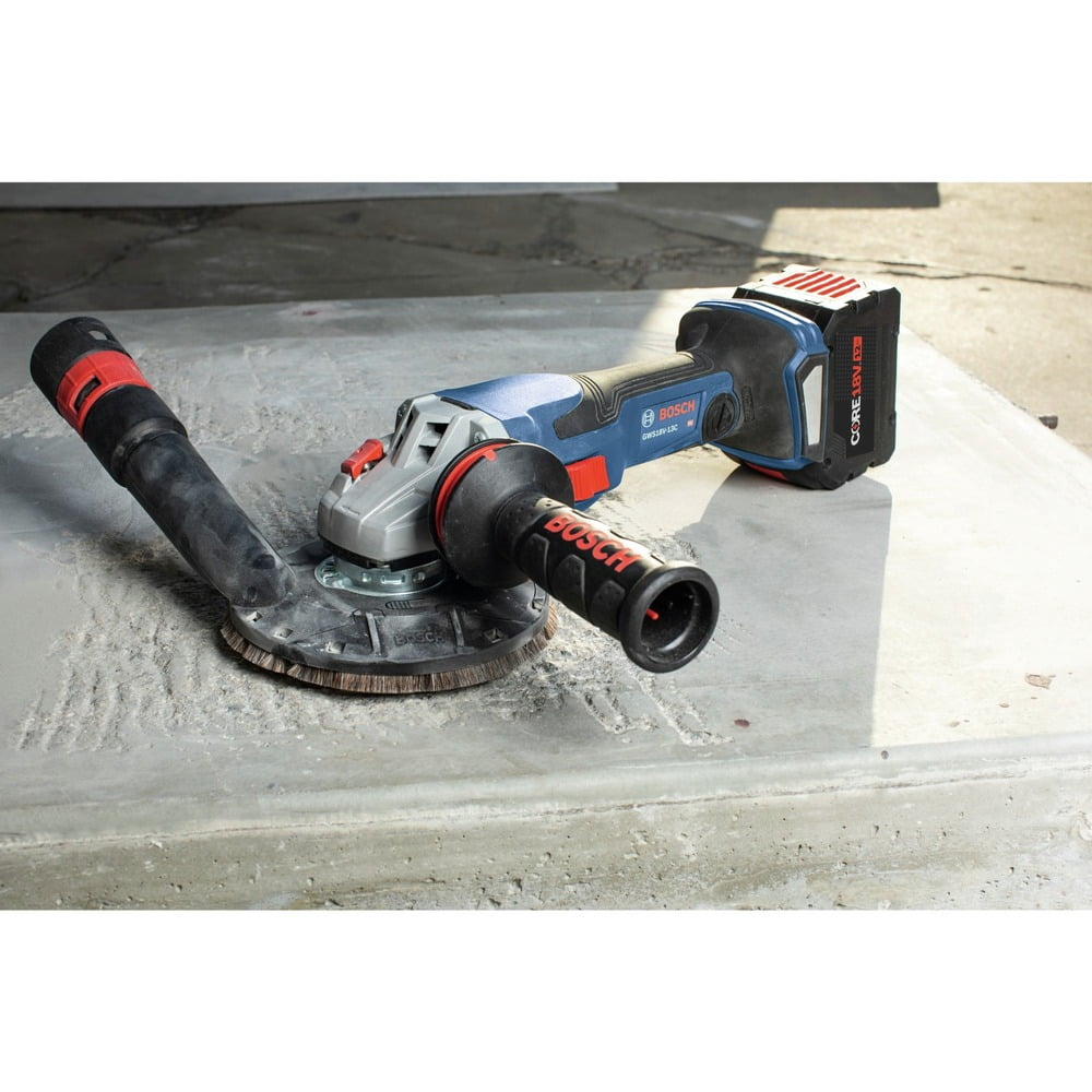 Restored Premium Bosch GWS18V-13CB14-RT 18V PROFACTOR Brushless Connected-Ready Lithium-Ion 5 in. - 6 in. Cordless Angle Grinder Kit with Slide Switch (8 Ah) (Refurbished)
