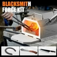 thumbnail image 3 of ILOKNZI 2600℉ Triple-Burner Propane Forge – Large Capacity Gas Forge Kit for Blacksmithing, DIY Knife & Sword Making, and Metal Welding, 3 of 5