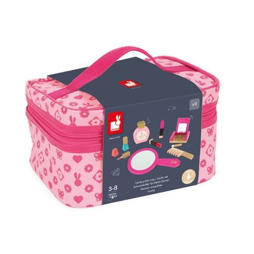 Janod P'tite Miss Trousse de Beauté - Ensemble de jeu de rôle en 9 pièces - À partir de 3 ans +