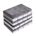 thumbnail image 1 of Toallas De Cocina De Microfibra: Toallas Para Platos Súper Absorbentes, Suaves Y De Colores Sólidos, Paquete De 8 (Diseño De Rayas En Colores Gris Y Blanco) 26 X 18 Pulgadas, 1 of 5