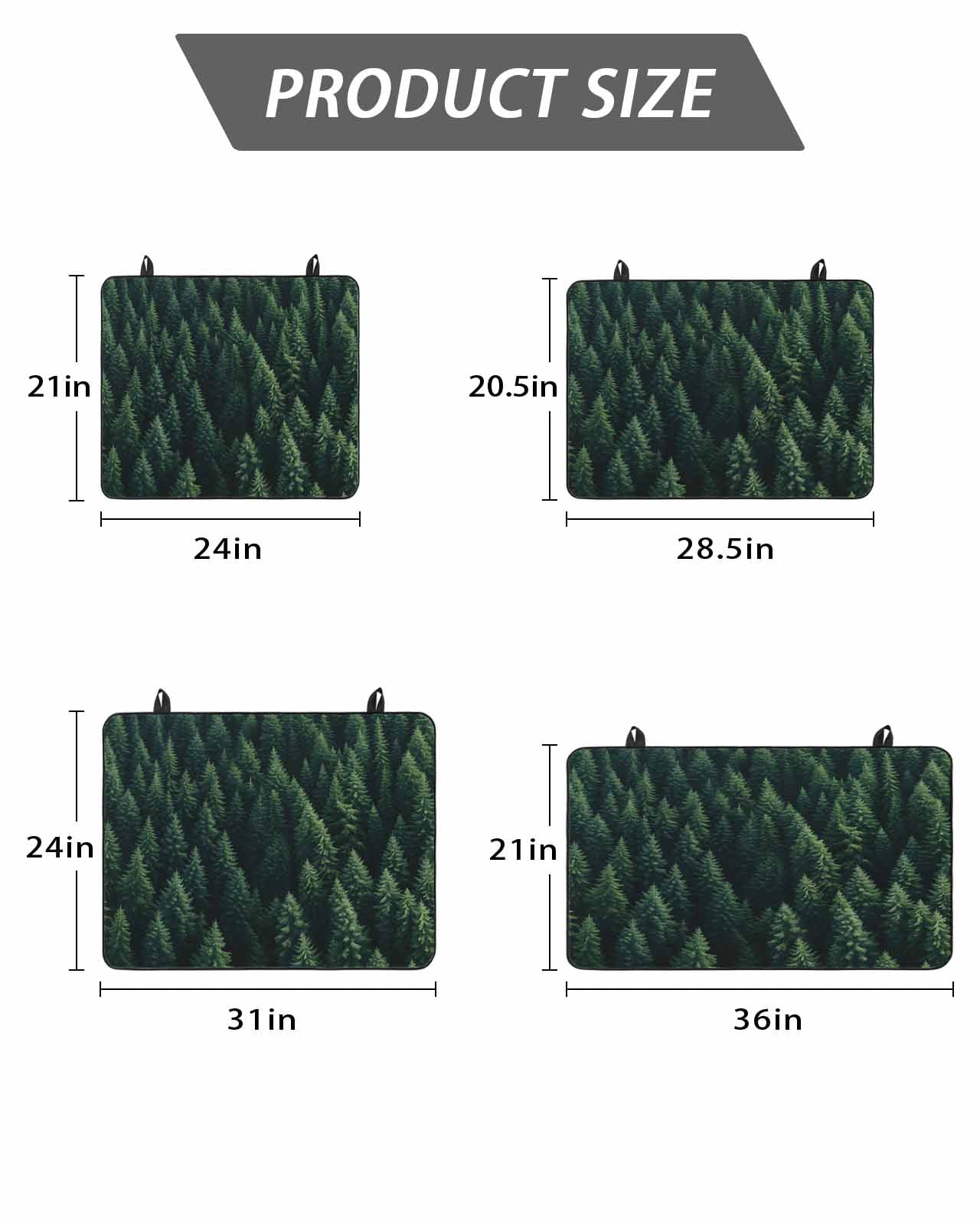 Stove Top Covers for Electric Stove, Green Forest Glass Stovetop Cover Protector, Modern Pine Trees Mysterious Art Induction Cooktop Protector Oven Mat for Kitchen Countertop 24"x21"