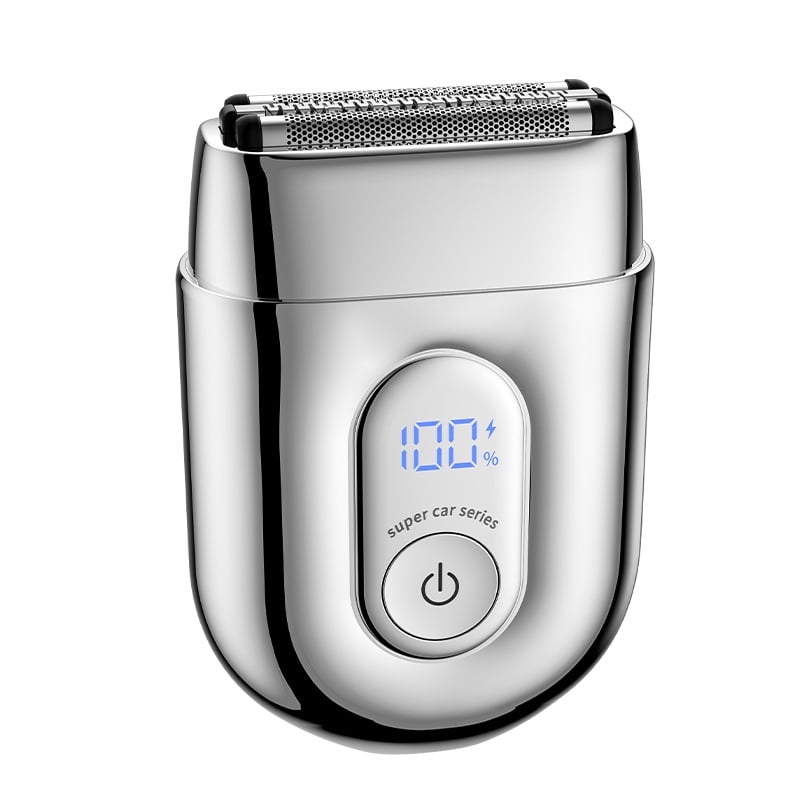 Prozing Mini Electric Razor for Men, Portable Foil Shaver for Men Big LED Display with 3 Floating Blades, IPX7 Waterproof Wet Dry Face Razor, USB Type-C Charging