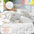 thumbnail image 2 of Spring Flowers 4 Piece Duvet Cover Set Queen Size Watercolor Colored Floral Garden Soft Bedding Set Comforter Cover, 1 Duvet Cover 1 Flat Sheets and 2 Pillowcases, 2 of 9