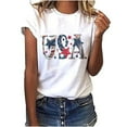 thumbnail image 2 of Lilgiuy Women's Independence Day Shirt Short Sleeve Printed Casual Tops Comforty Crewneck Blouse, 2 of 5