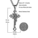 thumbnail image 2 of Collar con colgante de oración de la Biblia con crucifijo de San Benito en acero inoxidable, joyería religiosa con cadena, regalo para hombres, oro y plata. Código de producto 46005 Oro y plata, 2 of 3