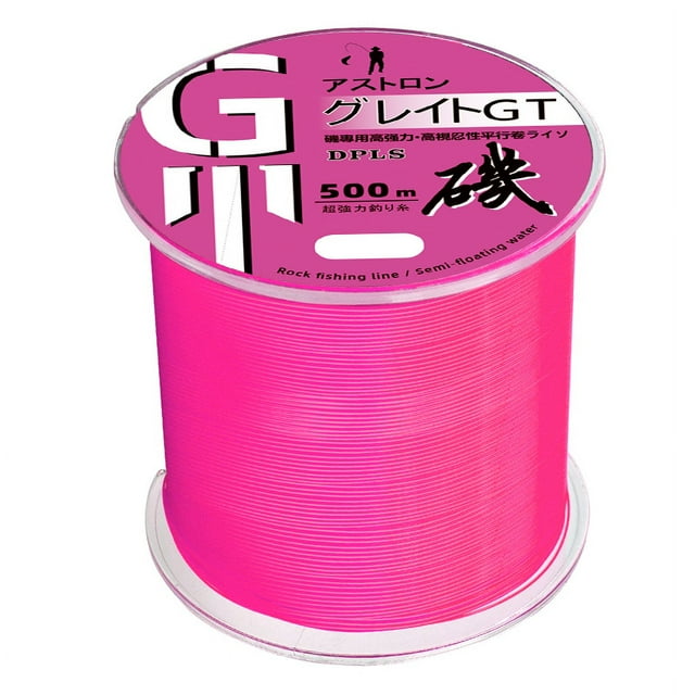 Lignes de Pêche Semi-Flotantes Roses 500m Monofilament Nylon Résistant à l'Usure Accessoires de Pêche en Mer Pesca 500m Rose 0.50mm-37.5LB-8.0
