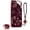 Wine Red, variant on Rose Electroplated Glass Shell Equip with Hanging Rope, Full Screen Rose Protective Case for iPhone 11/12/13/14/15/16/17 Pro Max (Purple,13 Pro)