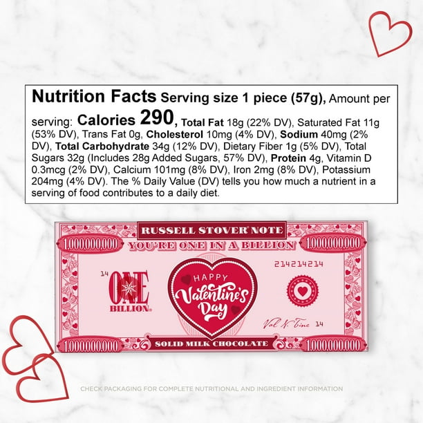 Russell Stover Valentine's Day One in a Billion Solid Milk