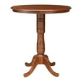 thumbnail image 4 of 36" Solid Wood Round Top Pedestal Table - 40.9"H - Pecan, 4 of 8